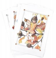 Cicely Mary Barker: Flower fairies, 10 poszter illusztrált papírmappában, modern nyomat, 2 duplummal...