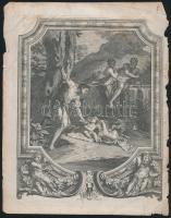 XVIII. sz, Romulus és Remus rézmetszet / engraving 21x17 cm