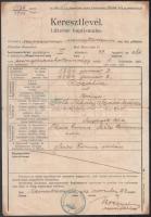 1942 4 db keresztlevél fejér  megyéből