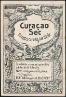 cca 1920 Curacao Sec likőr italcímke Ex likőrgyár 10x7 cm
