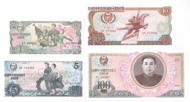 Észak-Korea 1978. 1W-100W (4xklf) T:I,I- North Korea 1978. 1 Won - 100 Won (4xdiff) C:UNC,AU