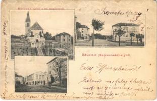 1905 Marosvásárhely, Targu Mures; Részletek a várból, református templom, utca / castle, church, streets. Art Nouveau