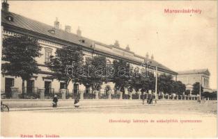 Marosvásárhely, Targu Mures; Honvédségi laktanya, Székelyföldi iparmúzeum. Révész Béla kiadása / military barracks, museum