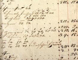 1830 1830 Joseph Redlich, Pest, német nyelvű számla több tételről, hajtásnyommal