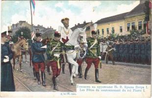 Les Fetes du couronnement du roi Pierre I. / Coronation ceremony of Peter I of Serbia (fl)
