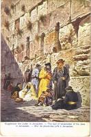 1917 The Wall of Lamentation of the Jews in Jerusalem. Judaica, No. 3599. Palastina No. 7. (EK)
