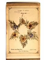 cca 1890 Blumen vom Heiligen Lande. A Szentföld képei és virágai, fa-borítású füzet szárított virágo...