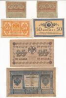 Orosz Birodalom 6db, 5xklf bankjegytétel T:III Russian Empire 6pcs 5xdiff banknote lot C:F