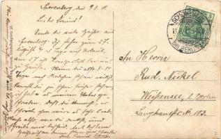 1911 Ein schöner Sonntag "ohne Geld" im Seebad Sperenberg / WWI German military, group of ...