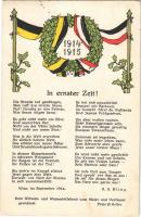 1915 In ernster Zeit! / WWI German and Austro-Hungarian K.u.K. military propaganda, Viribus Unitis, flag (fl)