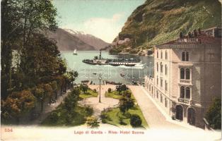 1906 Riva del Garda, Lago di Garda, Hotel Sonne / lake, hotel, steamship (EK)