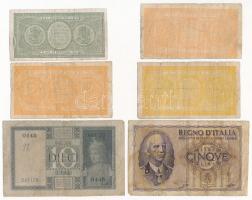 Olaszország 1932-1944. 1-10L (6db, 4xklf) T:III-IV
Italy 1932-1944. 1 Lire - 10 Lire (6pcs, 4xdiff)...