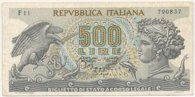 Olaszország 1966. 500L T:III Italy 1966. 500 Lire C:F Krause P#93