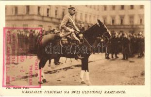Józef Pilsudski / Marszalek Pilsudski na swej ulubionej kasztance + So. Stpl