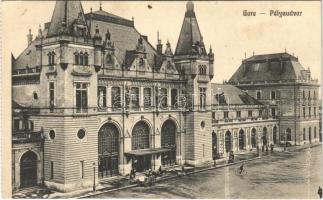 Temesvár, Timisoara; Gara / Pályaudvar, vasútállomás, kerékpár. Paul Ungar kiadása / railway station, bicycle (képeslapfüzetből / from postcard booklet) (EK)