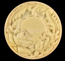 Porcelán tégely, jelzés nélkül, hibátlan, m: 5 cm, d: 10 cm