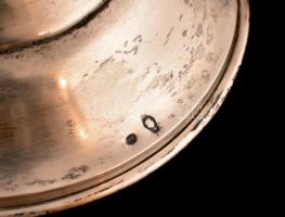 Kristály váza ezüst (Ag) talppal. Jelzett. Hibátlan. 20 cm