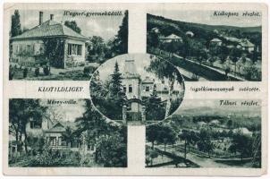 Piliscsaba, Klotildliget; Wagner gyermeküdülő, Kiskopasz részlet, Mérey villa, Angolkisasszonyok intézete, Tábori részlet (b)