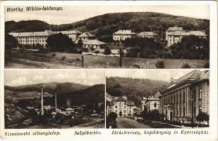 1934 Salgótarján, Horthy Miklós laktanya, Járásbíróság, kapitányság és Egészségház, Vízválasztó villanytelep (EK)