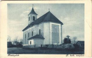1941 Abádszalók, Római katolikus templom. Hangya Szövetkezet kiadása (EK)