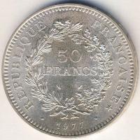 Franciaország 1977. 50Fr Ag T:2/2+ apró ph.