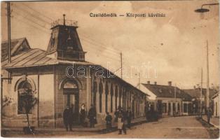 1917 Celldömölk, Központi kávéház. Vasúti Levelezőlapárusítás 1523. (EB)