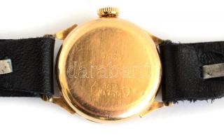 Onsa svájci 18K arany (Au) női karóra. Kézi felhúzós, jelzett, működik. d: 20 mm Díszdobozban