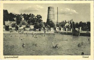1943 Gyopárosfürdő (Orosháza), strand, vízilabda, sport, fürdőzők, víztorony. Koczka kiadása