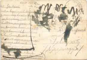 1929 Lövő, utca, templom, hősök szobra, emlékmű. photo (fa)