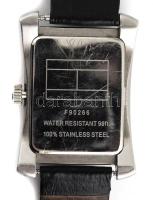 Tomy Hilfiger férfi kvarc karóra, elemmel, bőr szíjjal. Működik. 2,7x4 cm