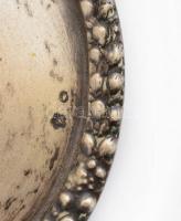 Ezüst (Ag) virág motívumos tálca, jelzettt, kopásokkal, 21,5x41 cm, nettó: 441 g