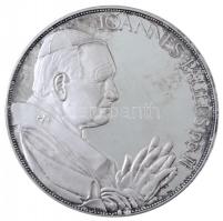 Fülöp Zoltán (1951-) 1991. Őszentsége II. János Pál pápa magyarországi látogatása emlékére 1991 Ag emlékérem dísztokban (157,13g/0.999/65mm) T:1- (PP)