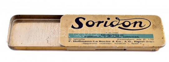 Régi, 1930-40 körüli Soridon gyógyszeres fém doboz