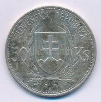 Szlovákia 1944. 50K Ag "Függetlenség 5. évfordulója" T:2 patina, ph. Slovakia 1944. 50 Kor...