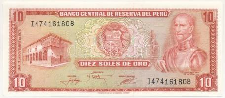 Peru 1976. 10S T:I Peru 1976. 10 Soles de Oro C:UNC Krause P#112