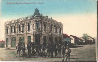 Érmihályfalva, Valea lui Mihai; Fő tér, Grosz Hermann üzlete / main square, shop