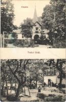 1910 Tenke, Tinca; fürdő főépület és gyógyudvar / spa building and park (EK)
