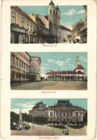 1918 Székesfehérvár, Nádor utca, üzletek, Megyeház tér, Igazságügyi palota. Ullmann Imre kiadása (kis szakadás / small tear)