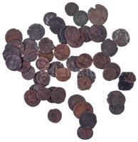 Római Birodalom 50db-os vegyes, gyenge állapotú római rézpénz tétel T:3-4 Roman Empire 50pcs of various Roman copper coins in poor condition C:F-G