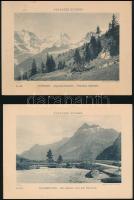 Németország, Svájc (Mürren, Rastatt, Kandersteg, stb.), 8 db nyomat és fotó, néhány az alján foltos, 12×17 és 13×18 cm