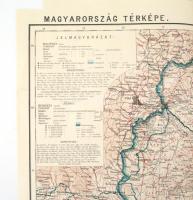 cca 1920 Magyarország térkép/Carte Géographique de La Hongrie/Map of Hungary, az alap térképet terve...