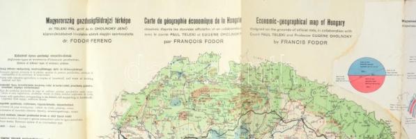 1920 Magyarország gazdaságföldrajzi térképe/Carte de géographie économique de la Hongrie/ Economic-g...