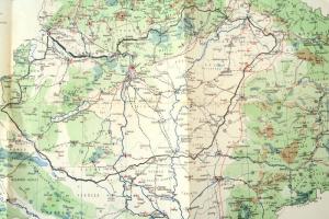 1920 Magyarország gazdaságföldrajzi térképe/Carte de géographie économique de la Hongrie/ Economic-g...