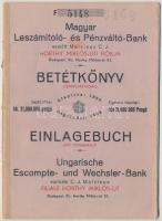 1939-1944. Magyar Leszámítoló és Pénzváltó Bank betétkönyvei (2x) + 1928. Magyar Jelzálog-Hitelbank betétkönyve