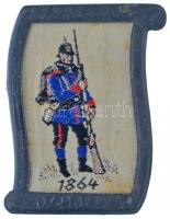 Német Harmadik Birodalom 1937-1938. WHW (Winterhilfswerk) 1937-1938 Zn jelvény hímzett képpel (35x49mm) T:2 German Third Reich 1937-1938. WHW (Winterhilfswerk) 1937-1938 Zn badge with embroidered picture (35x49mm) C:XF