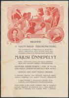 1913 Szeghalom, Szeghalmi Függetlenségi 48-as Kör hazafias népünnepély meghívója, 1913. máj. 15., a ...