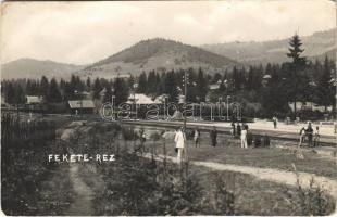 1941 Marosfő, Izvoru Muresului; vasútállomás, Fekete-rez hegy / Muntele Negru / railway station, mountain. Lőrincz photo (b)