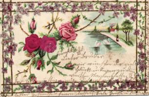 Roses Embossed Litho