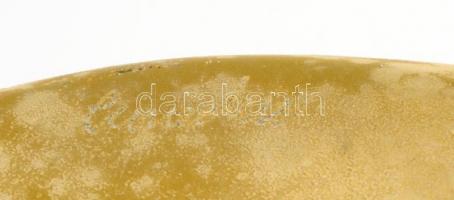 Muránói Cenedese üveg váza, öblös-hosszított formával, jelzett, kopásnyomokkal, egyik oldalán feület...