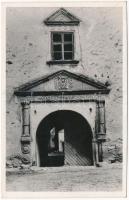 Aranyosmeggyes, Aranyosmedgyes, Mediesu Aurit; Lónyay kastély, vár bejárata / castle, entrance